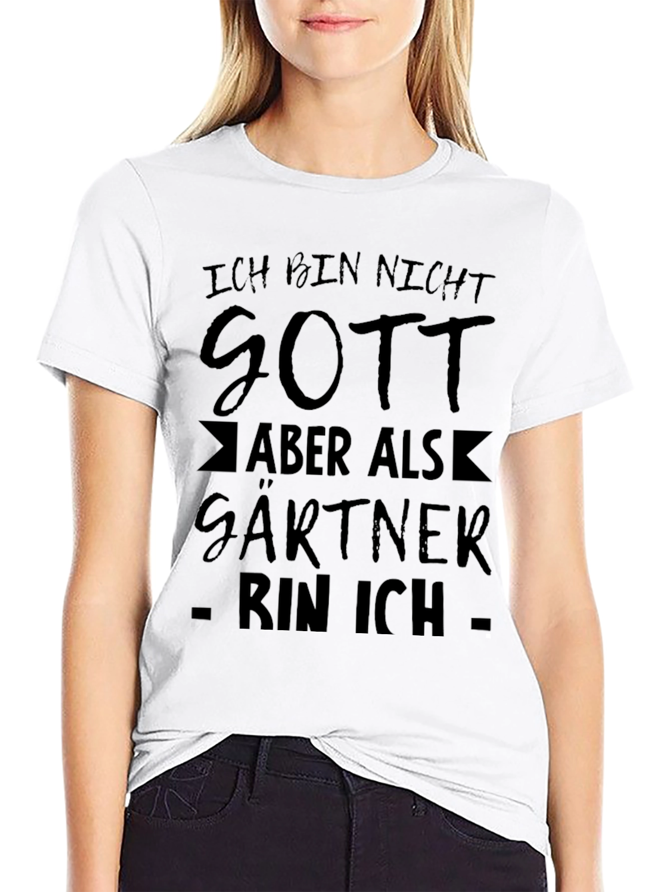 Ich Bin Nicht Gott Funny Gardener T-Shirt