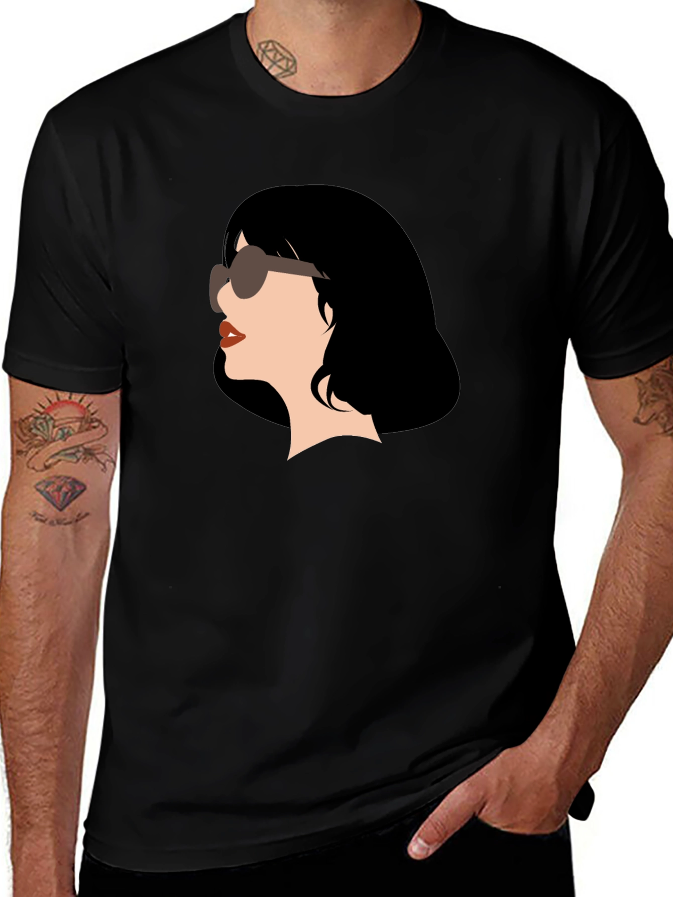 Retro Chic T-Shirt - Woman with Sunglasses Graphic Tee