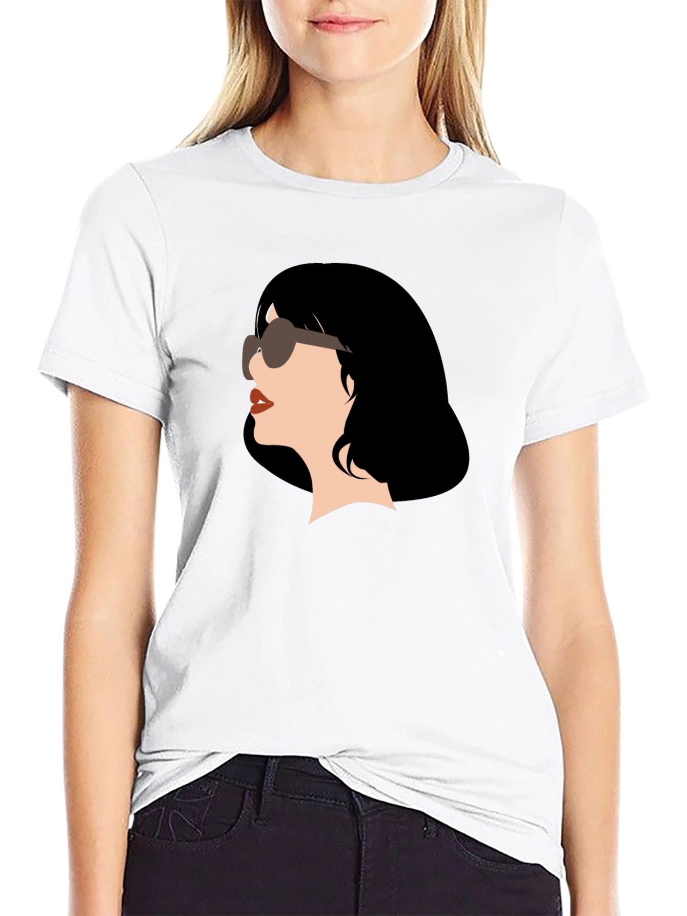 Retro Chic T-Shirt - Woman with Sunglasses Graphic Tee