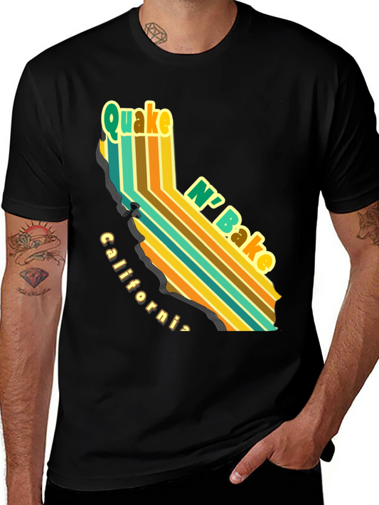 Quake N Bake California T-Shirt - Retro Style