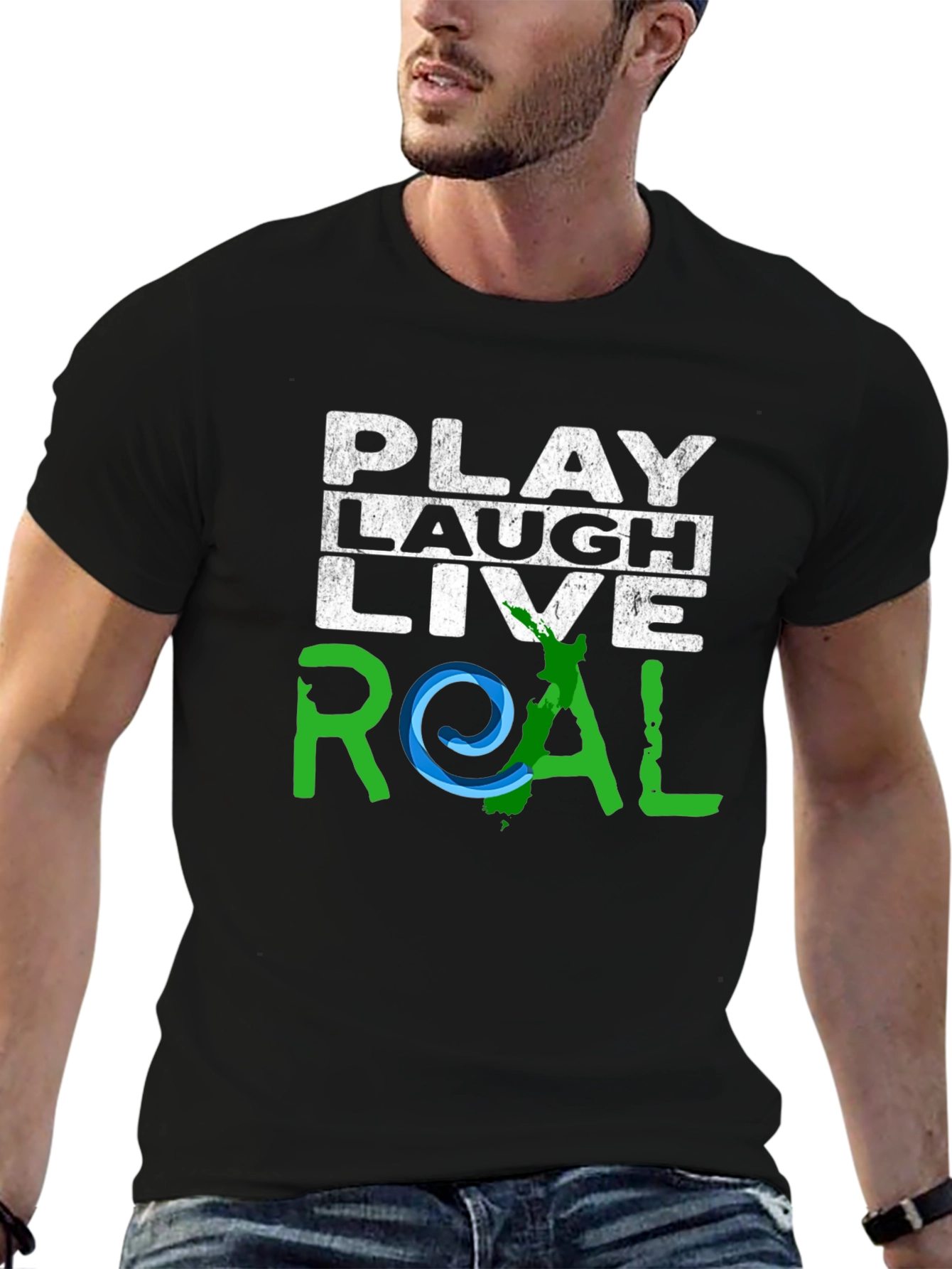 Play Laugh Live Real Graphic T-Shirt