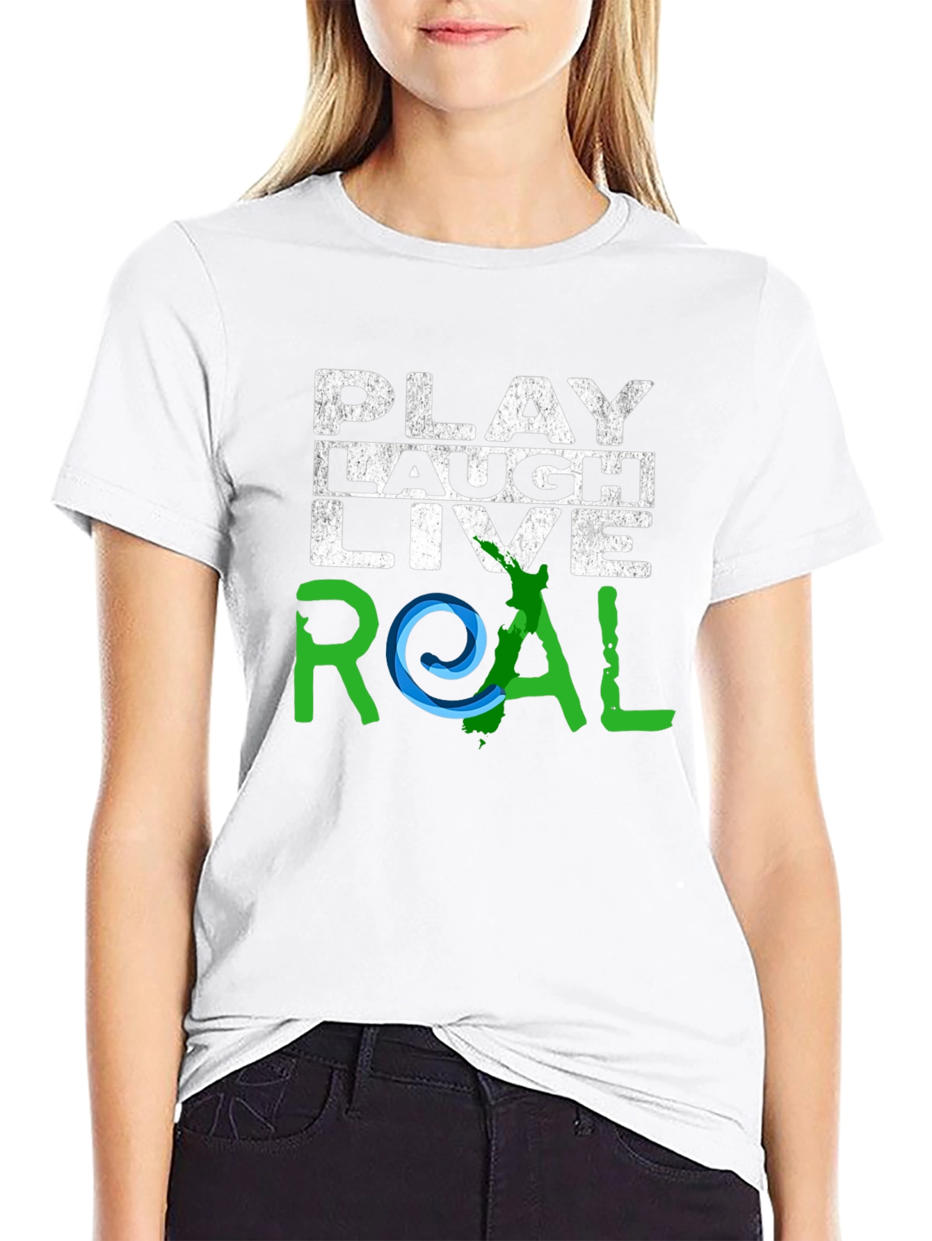 Play Laugh Live Real Graphic T-Shirt