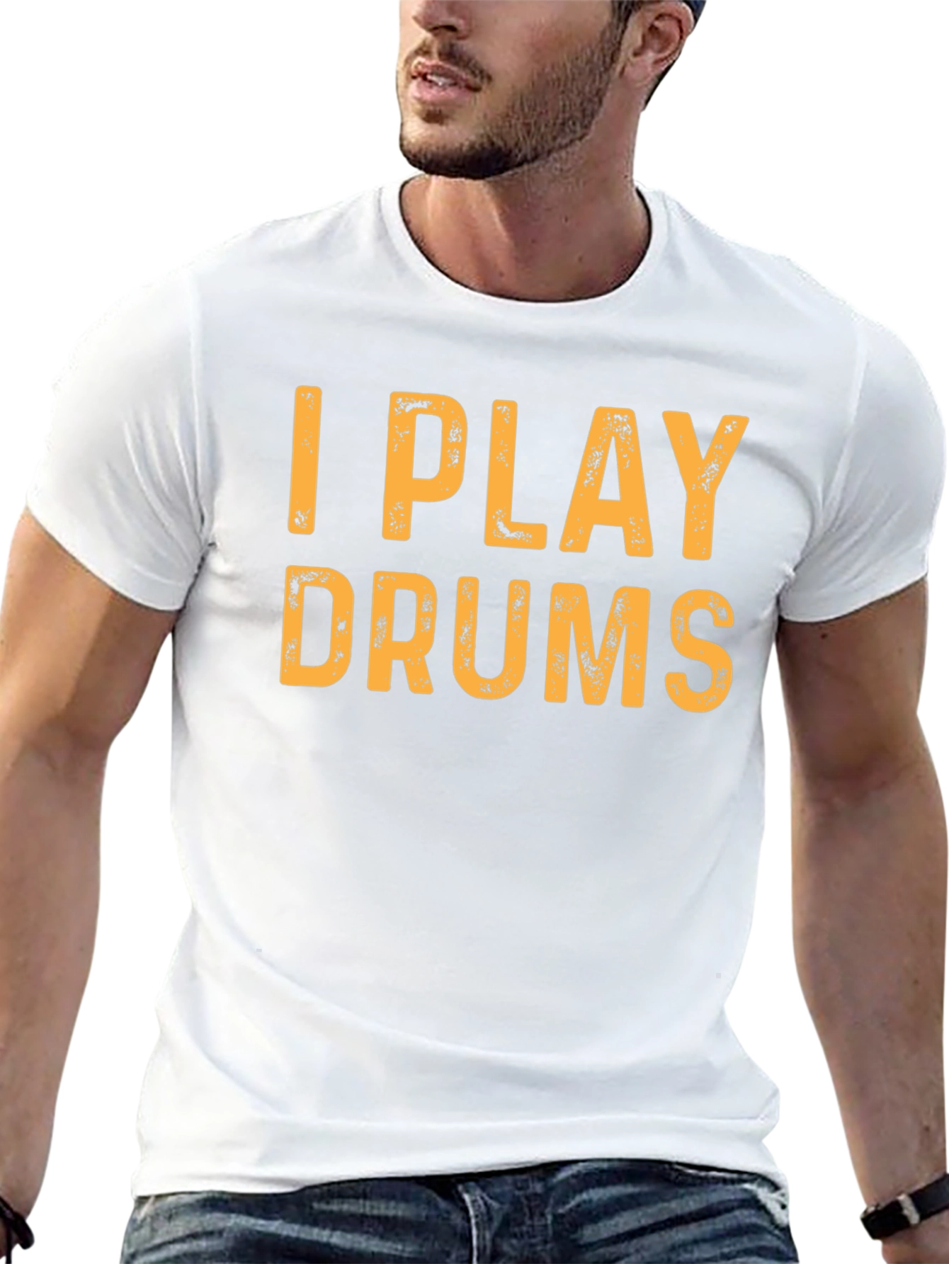 I Play Drums Black T-Shirt
