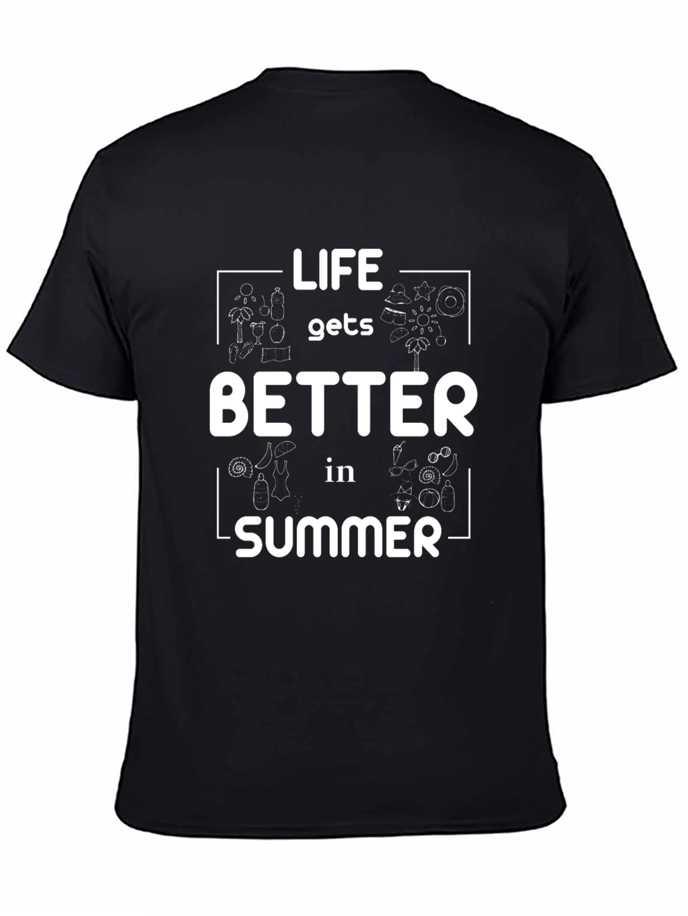 Summer Life Graphic Tee - Black