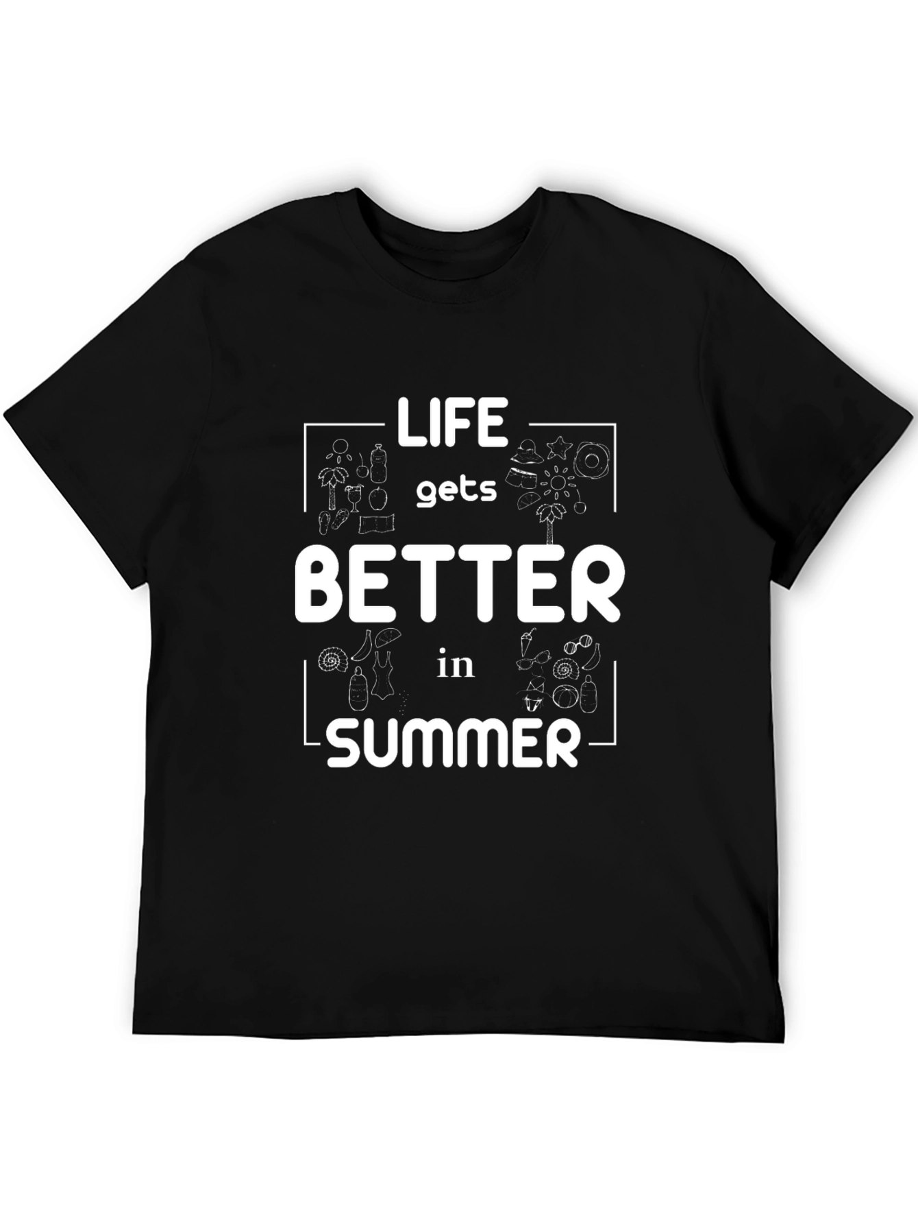 Summer Life Graphic Tee - Black