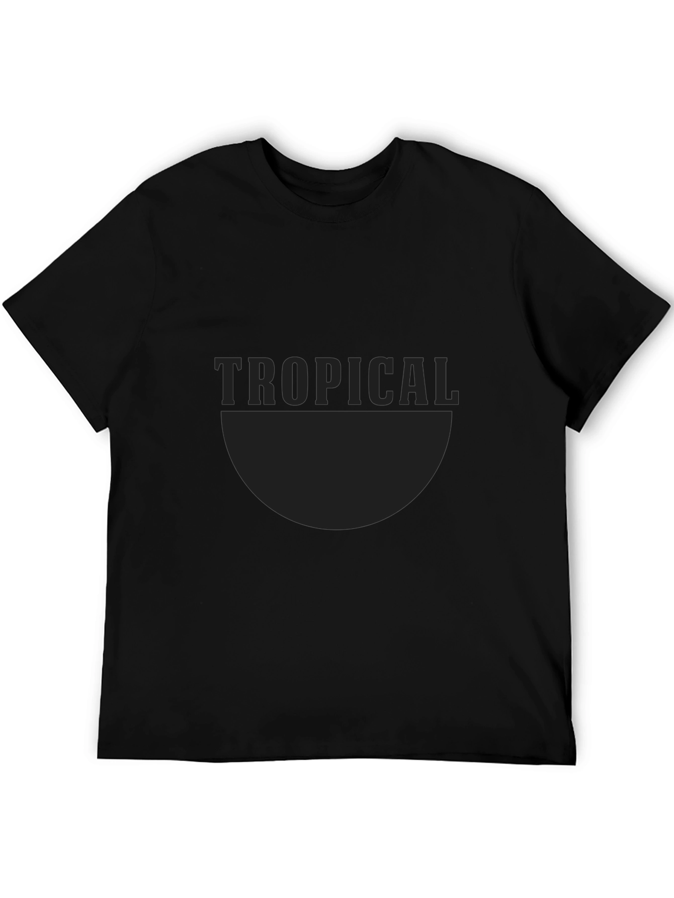 Tropical Graphic Black T-Shirt