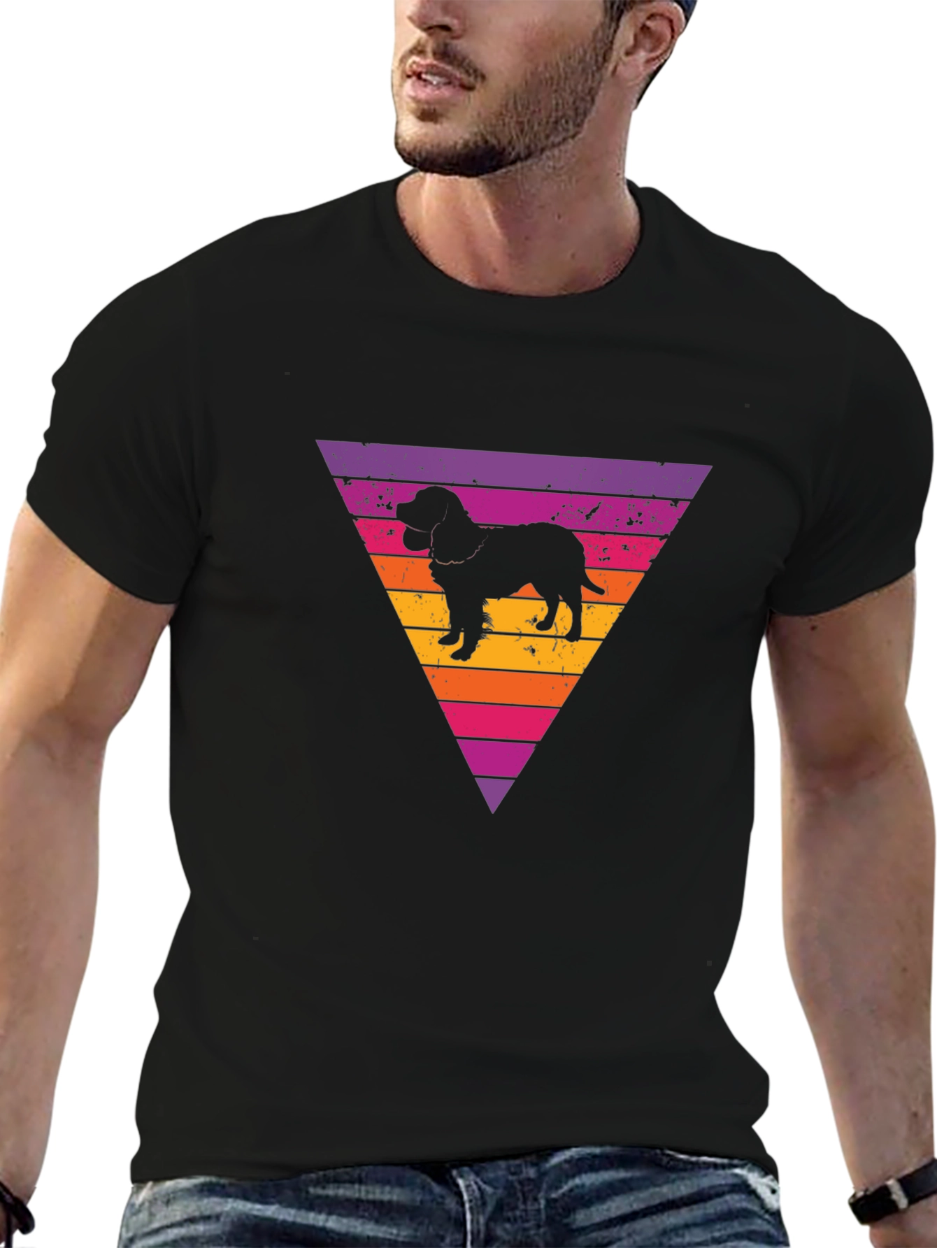 Retro Dog Silhouette Graphic Tee