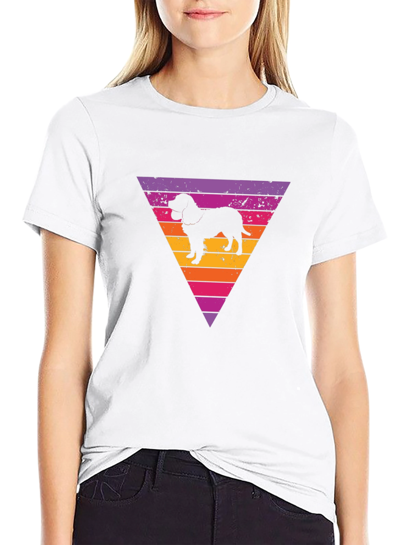 Retro Dog Silhouette Graphic Tee