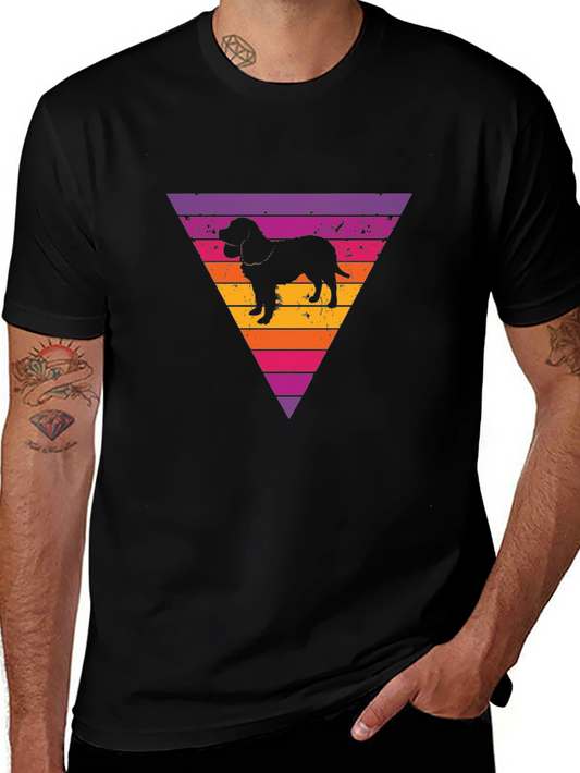 Retro Dog Silhouette Graphic Tee