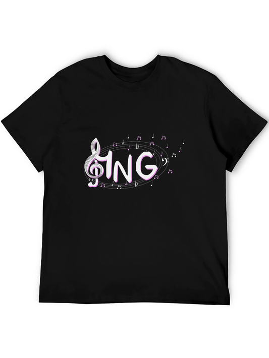 Sing Music Graphic Black Tee
