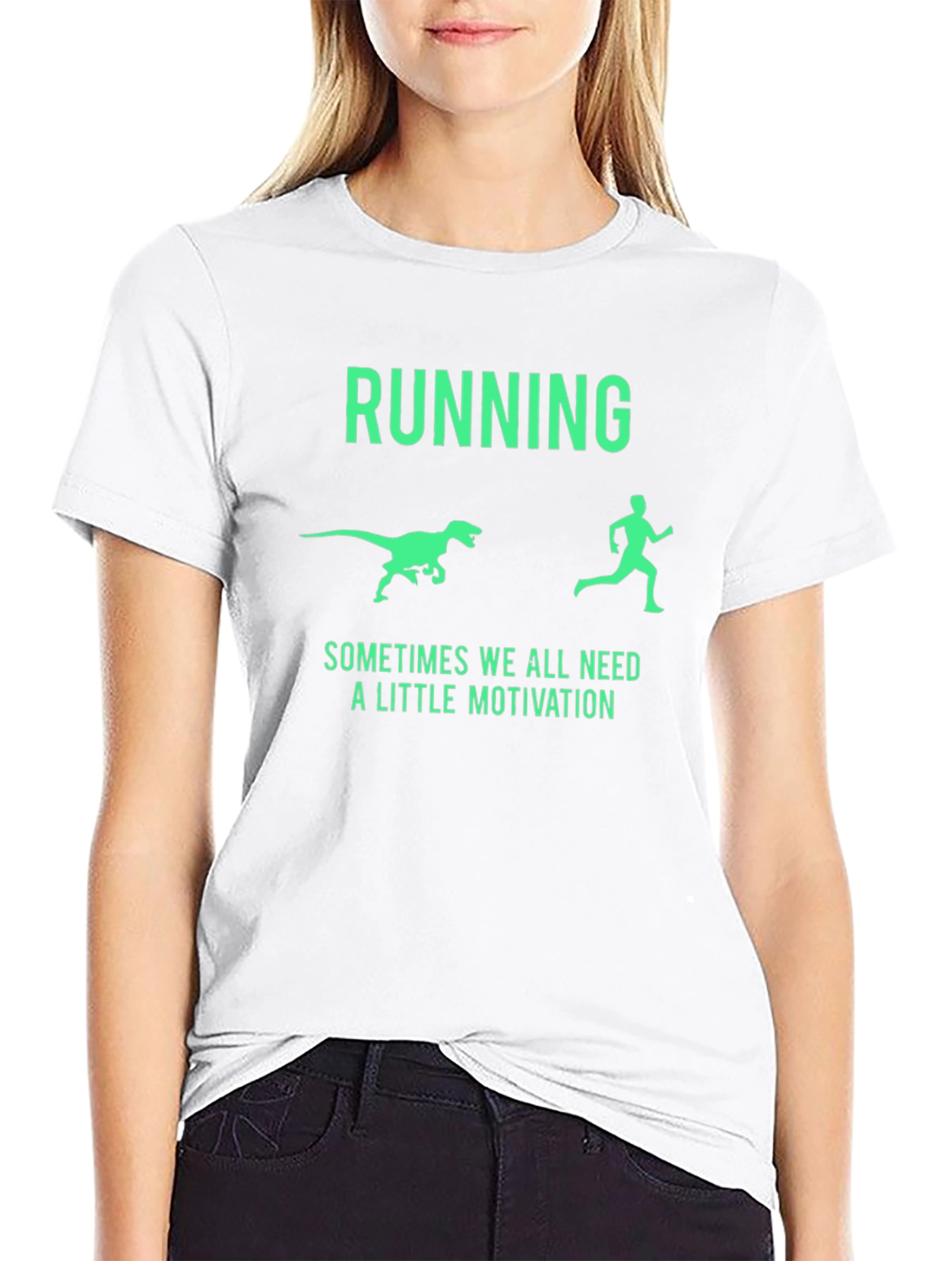 Running Dinosaur Motivation Graphic Tee