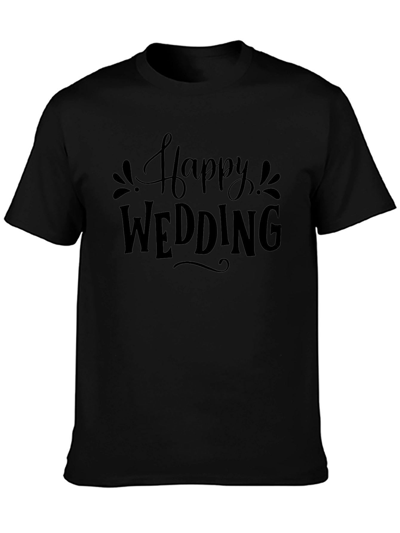 Happy Wedding T-Shirt - Elegant Celebration Design