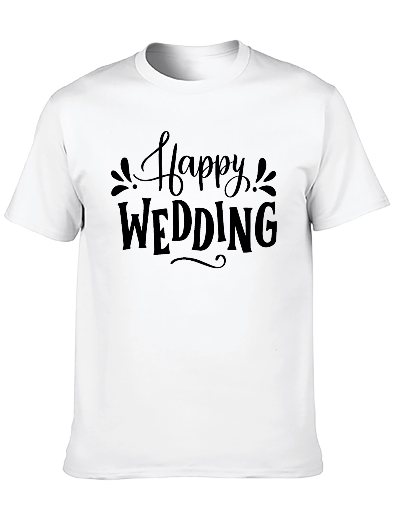 Happy Wedding T-Shirt - Elegant Celebration Design
