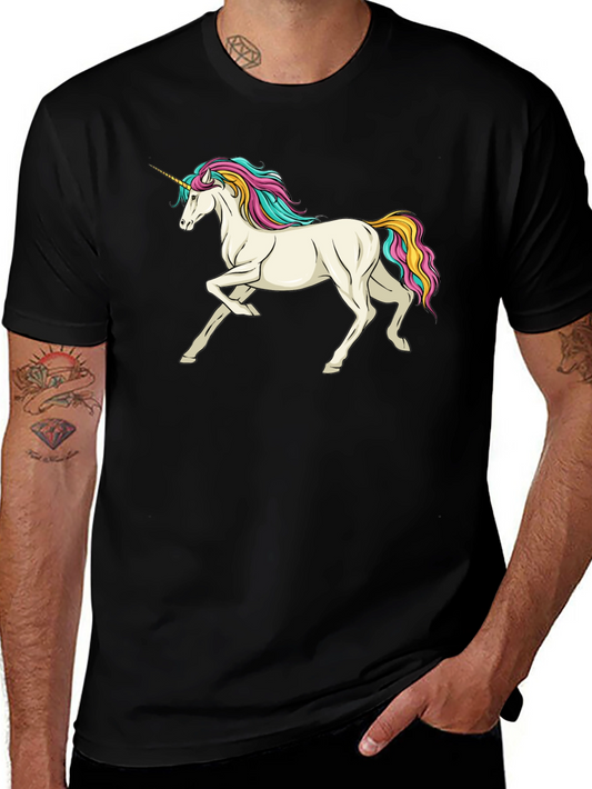 Unicorn Graphic Tee - Mens Black T-Shirt