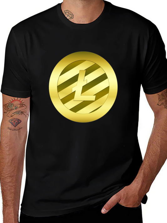 Litecoin Crypto Tee - Gold Coin Design