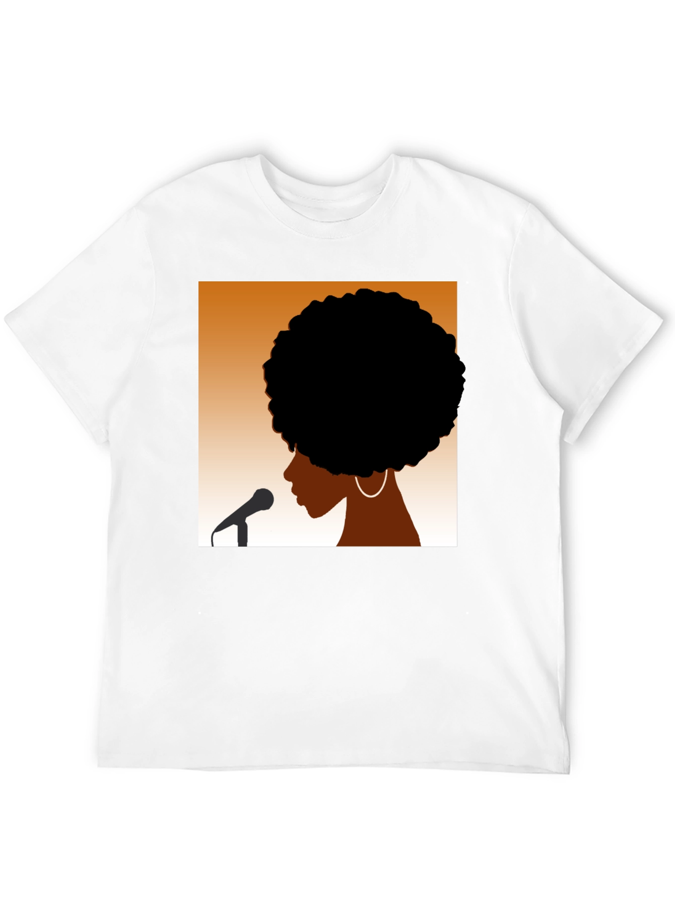 Afro Silhouette Graphic Black T-Shirt