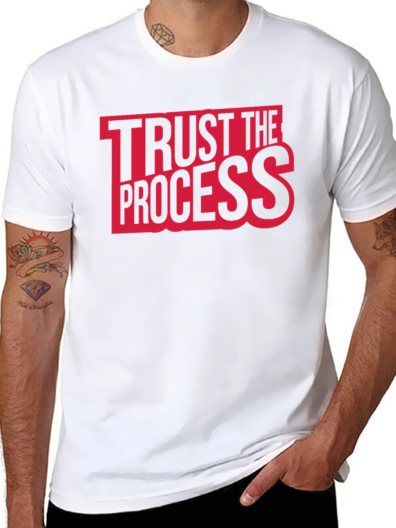 Trust The Process Graphic Tee - Black
