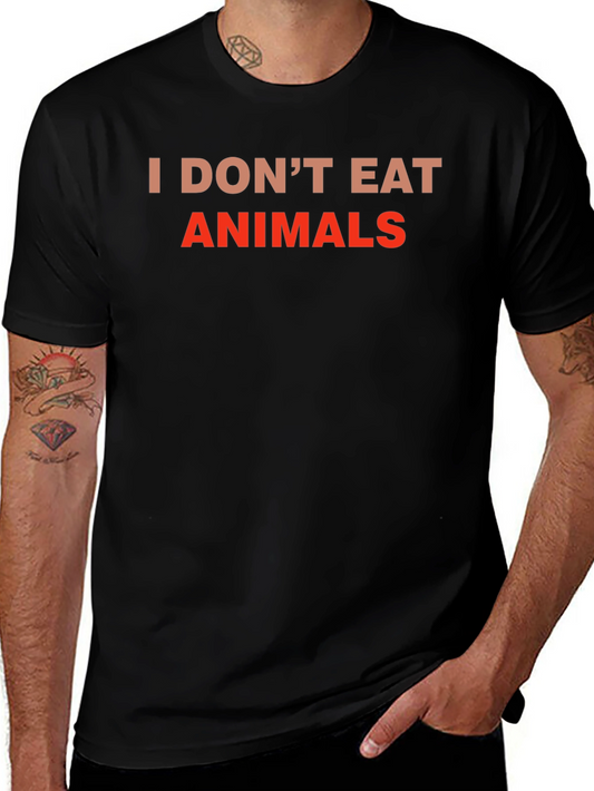 Vegan Tee: I Dont Eat Animals - Black