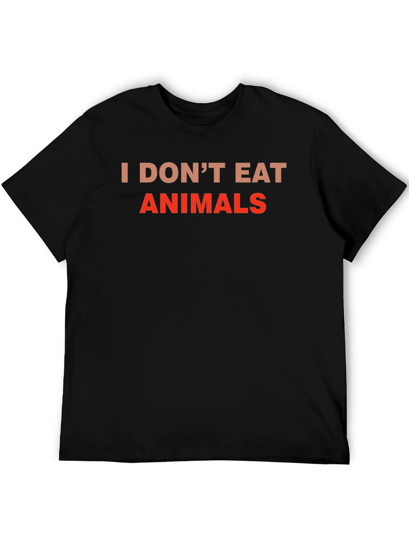 Vegan Tee: I Dont Eat Animals - Black