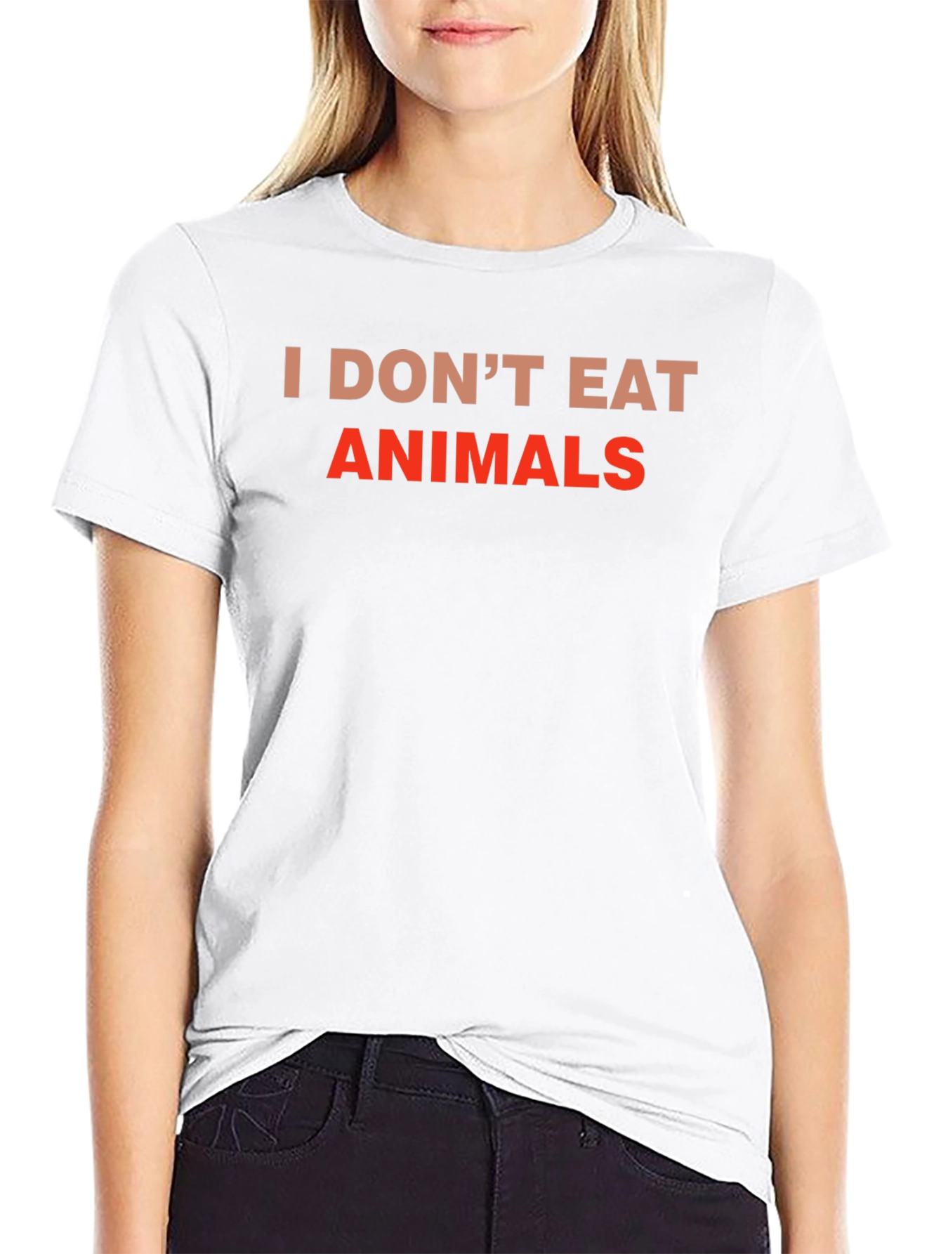 Vegan Tee: I Dont Eat Animals - Black