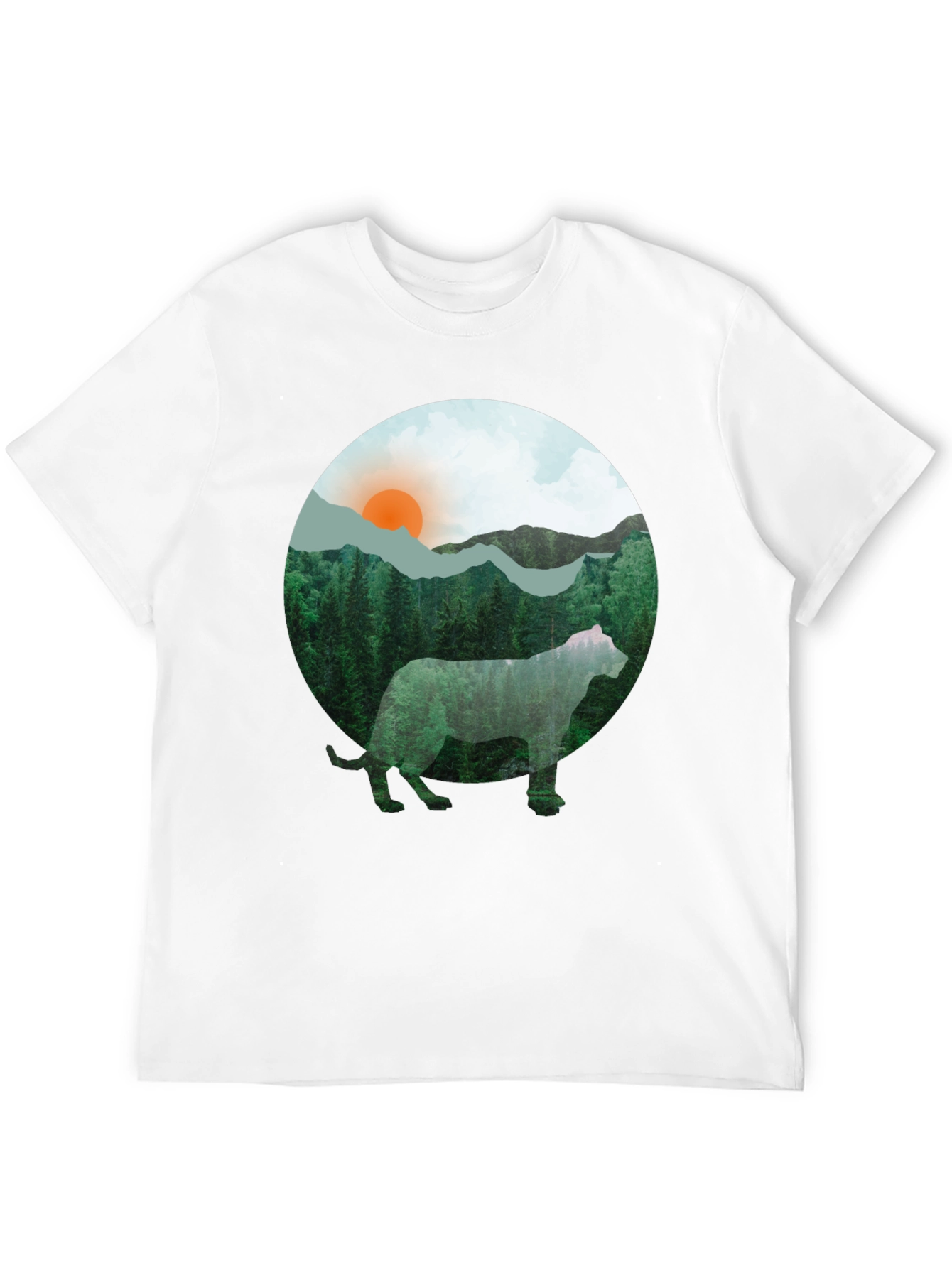 Nature Cat Graphic Tee - Black