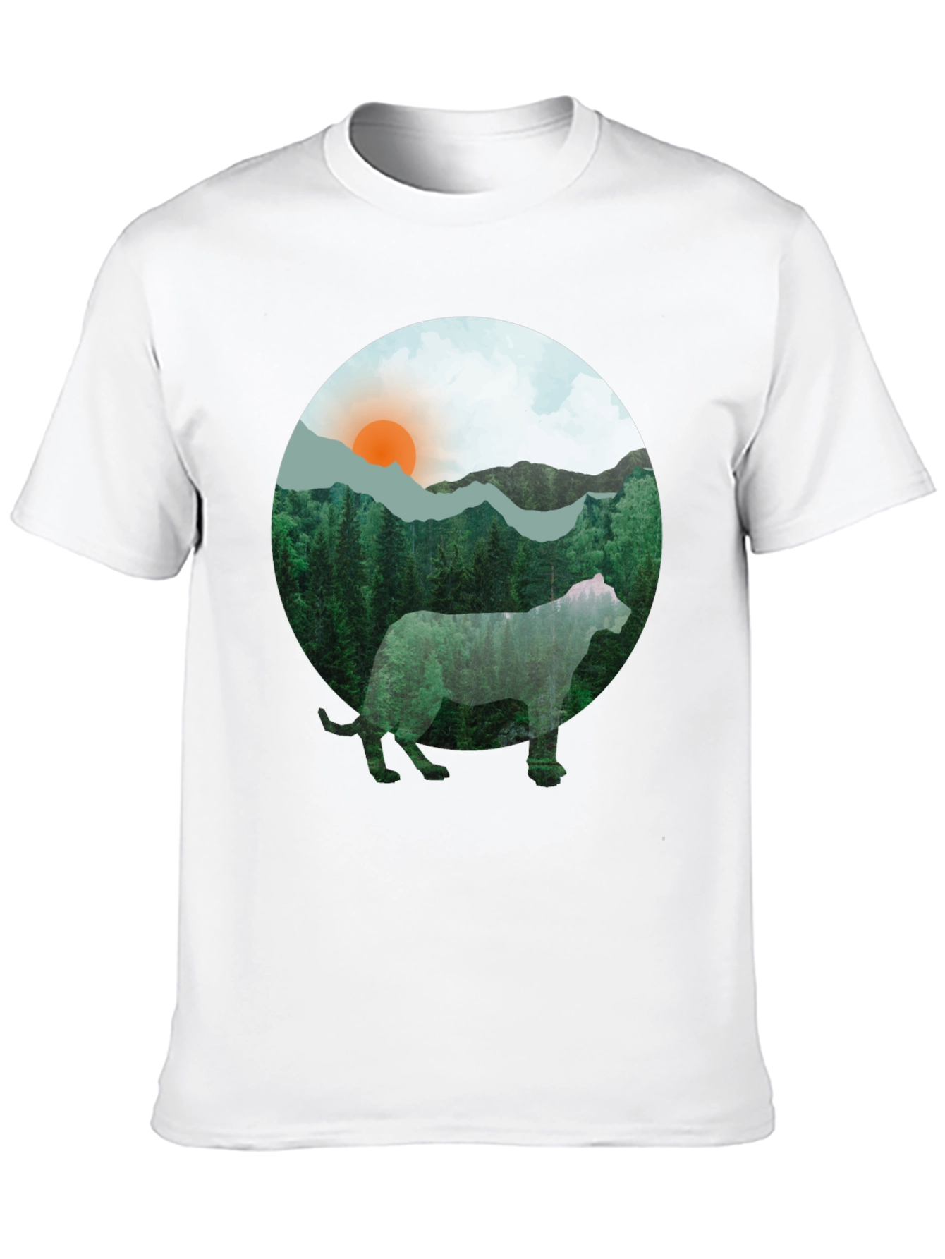 Nature Cat Graphic Tee - Black
