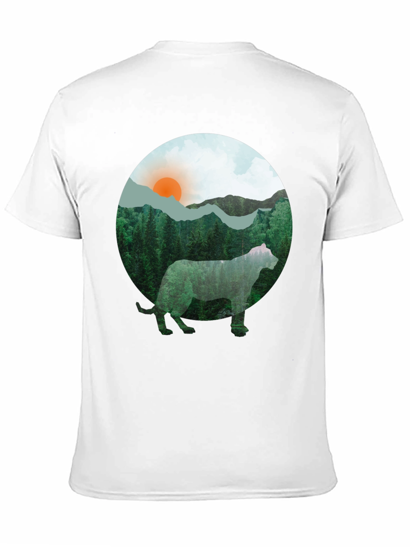 Nature Cat Graphic Tee - Black