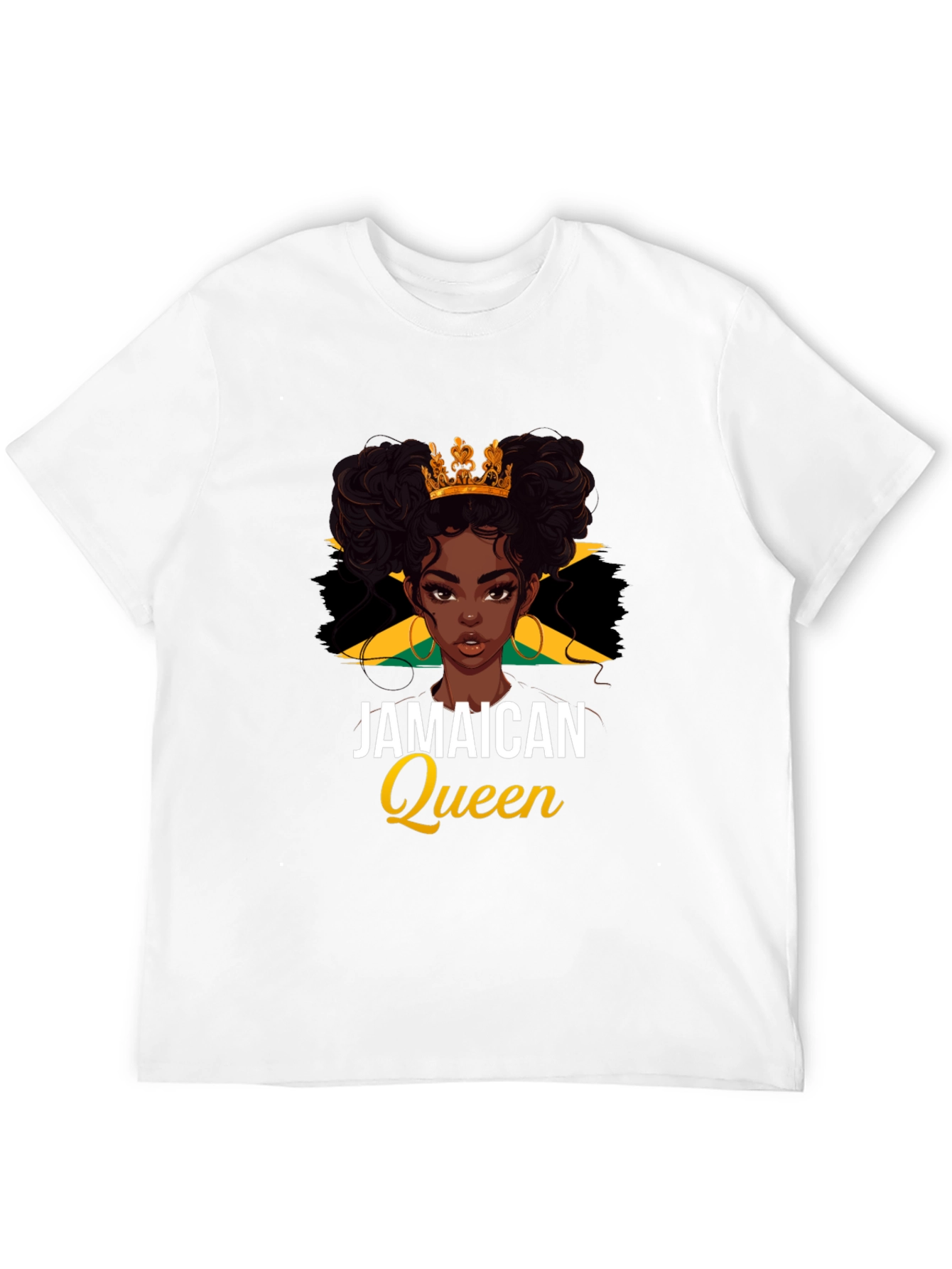 Jamaican Queen Black T-Shirt - Womens Pride