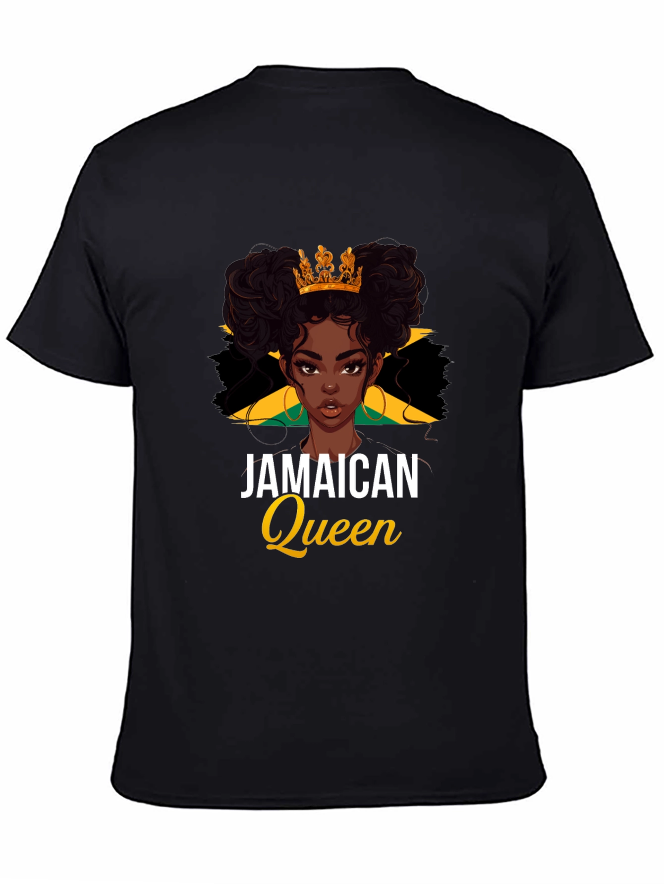 Jamaican Queen Black T-Shirt - Womens Pride