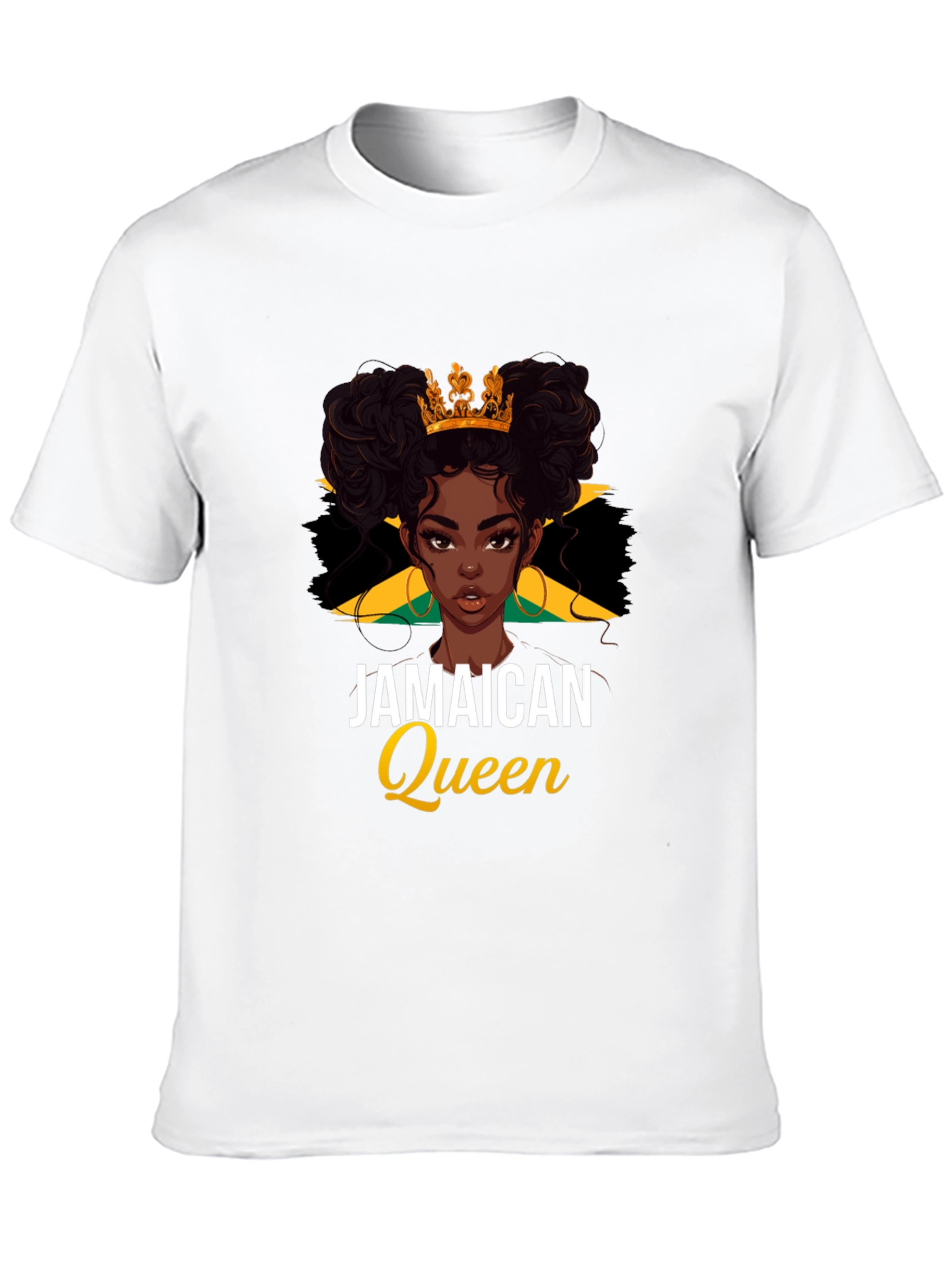 Jamaican Queen Black T-Shirt - Womens Pride