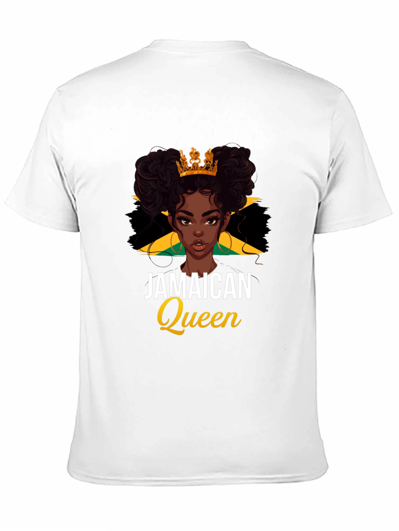 Jamaican Queen Black T-Shirt - Womens Pride