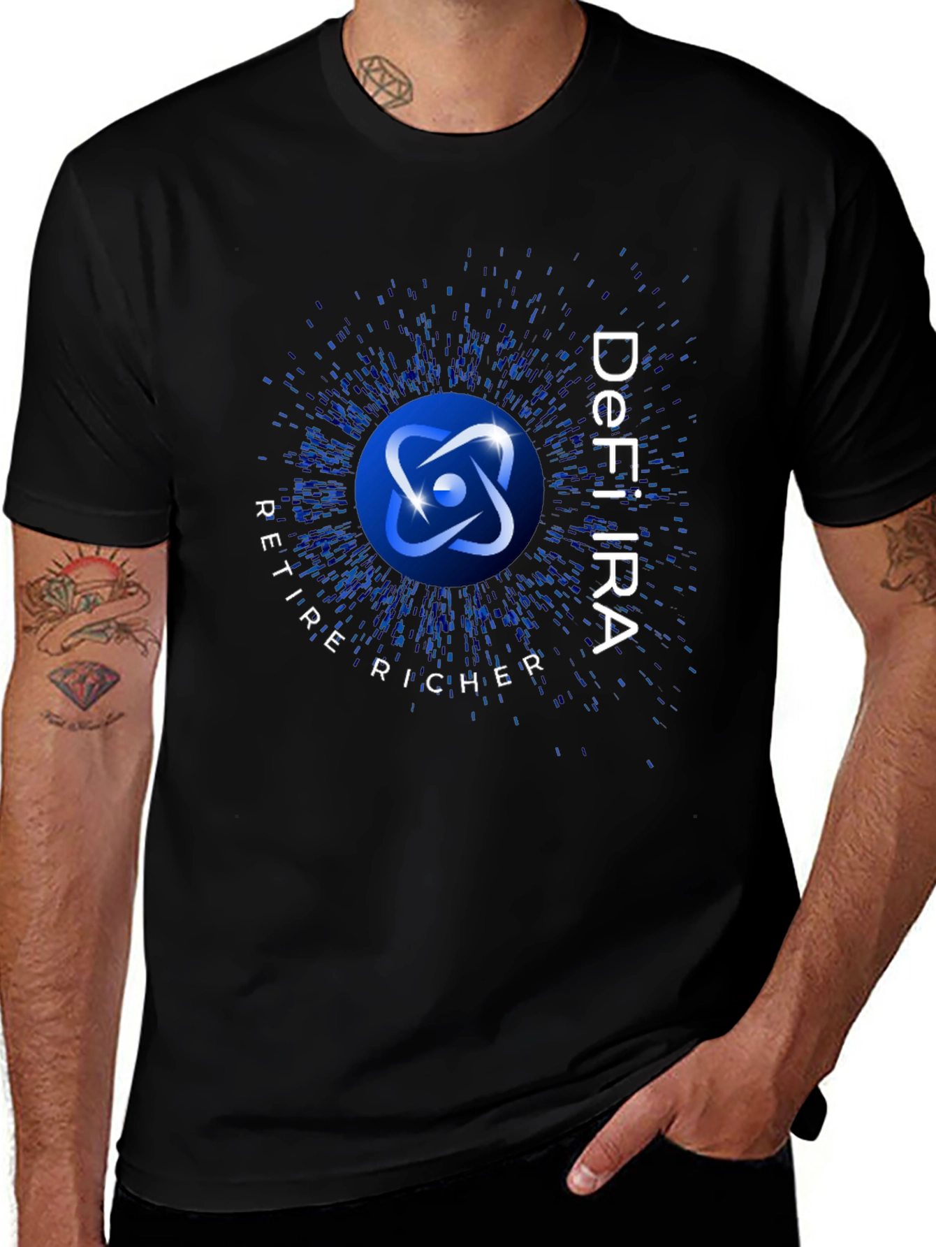 DeFi IRA Retire Richer Black T-Shirt