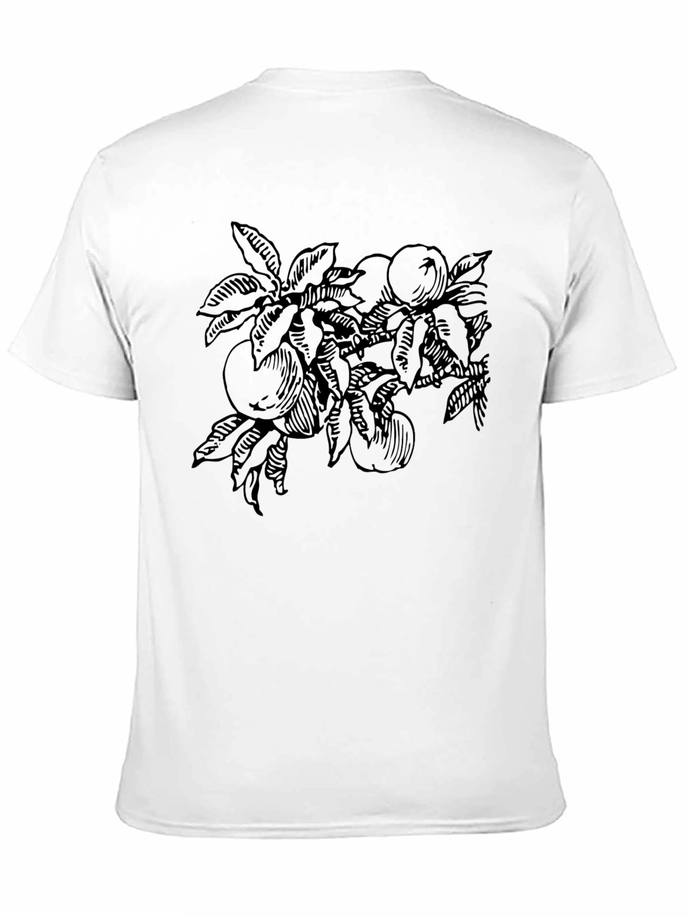 Fruit Tree Graphic Tee - Stylish Black T-Shirt