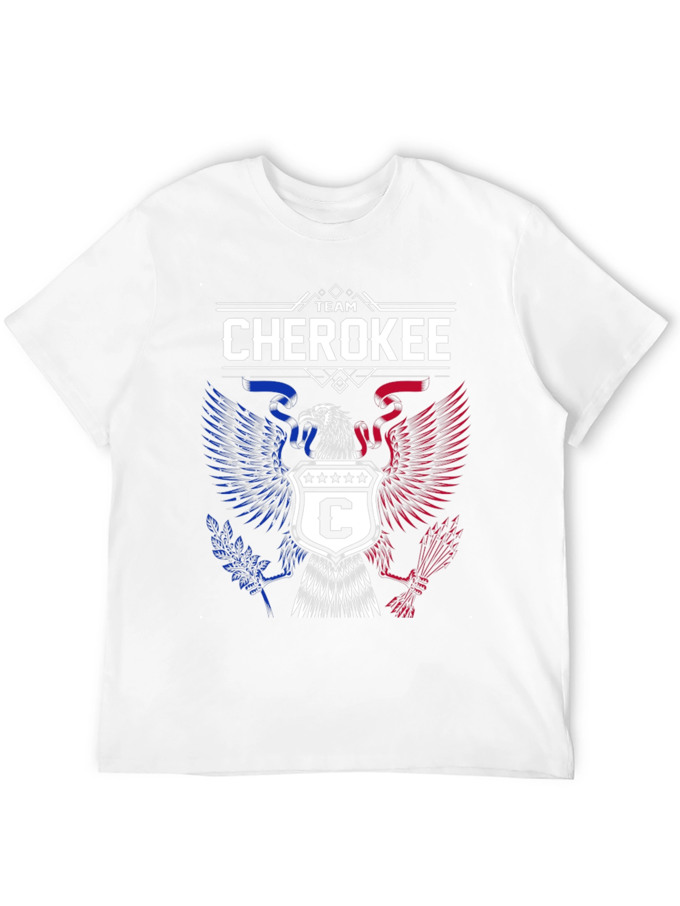 Team Cherokee T-Shirt Eagle Patriotic Design
