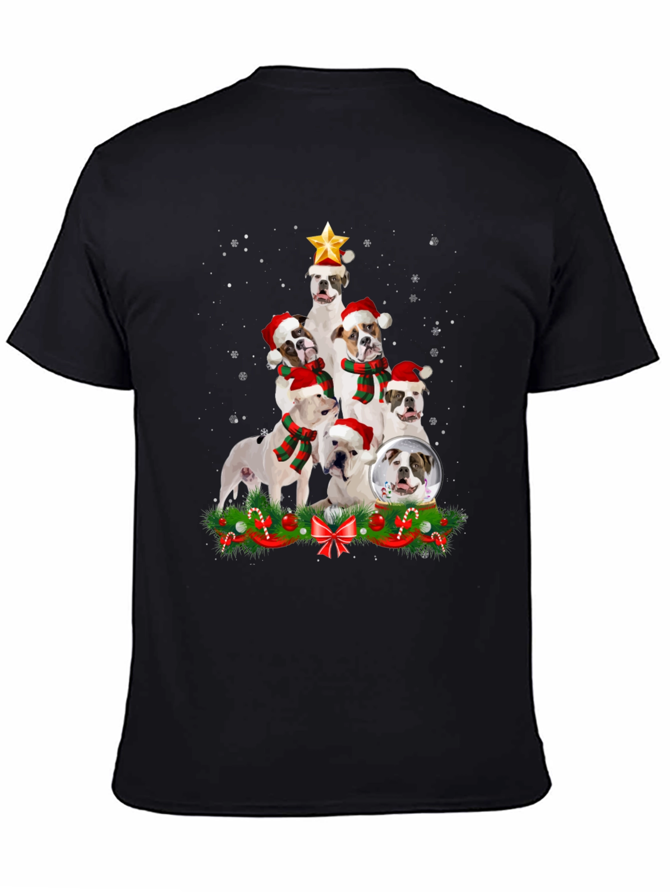 Bulldog Christmas Tree T-Shirt