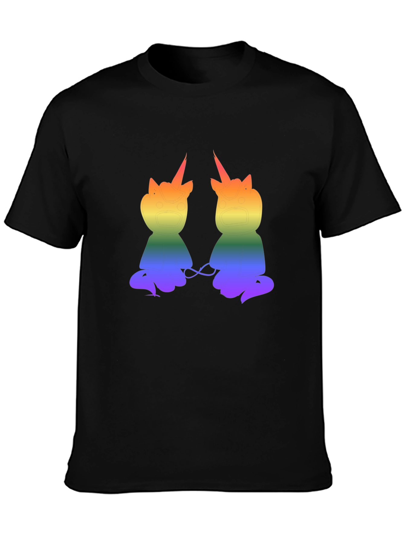 Rainbow Unicorn Cat Graphic T-Shirt