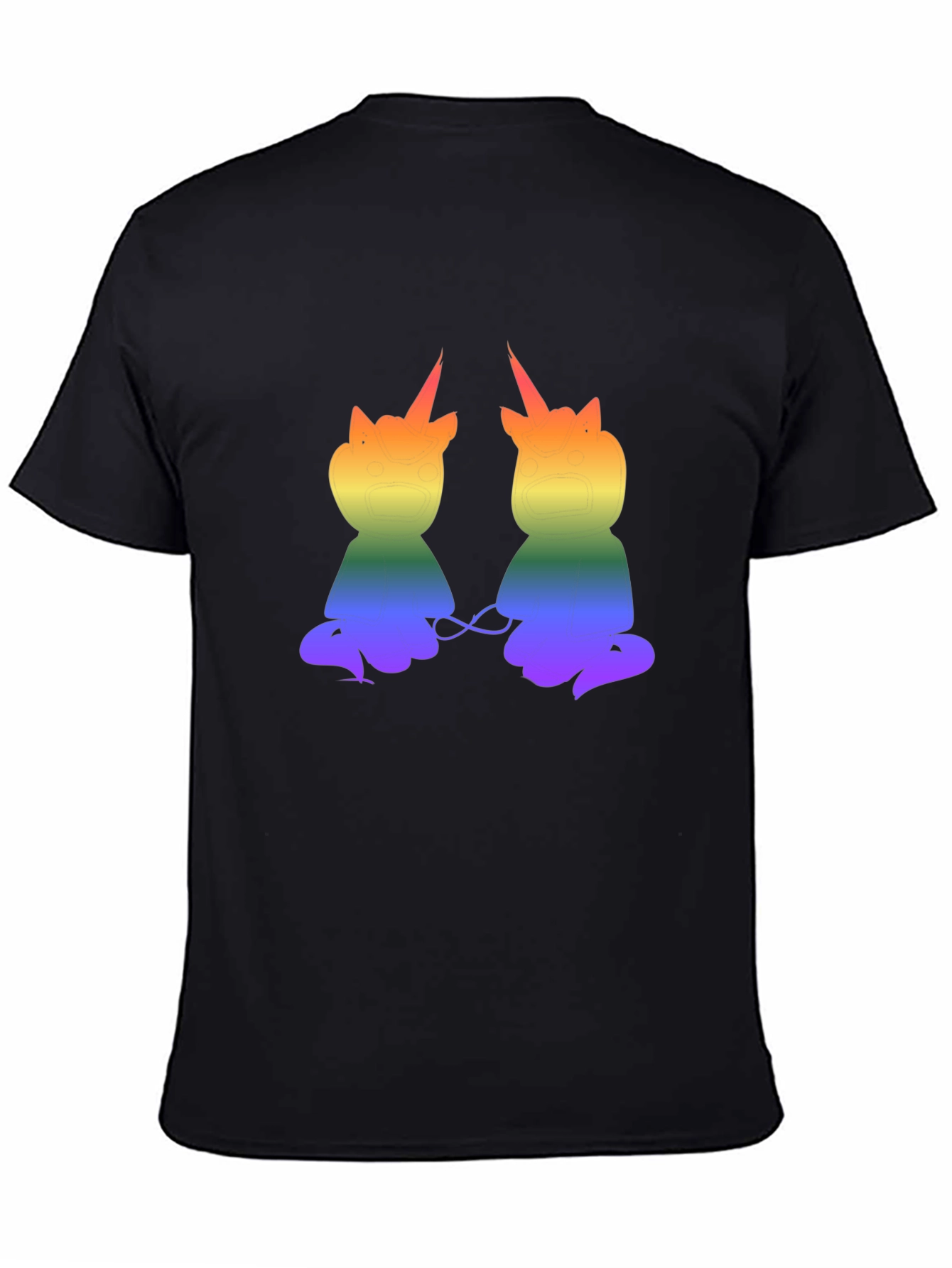 Rainbow Unicorn Cat Graphic T-Shirt