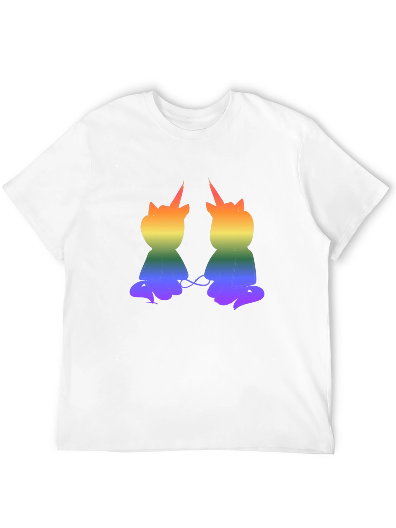 Rainbow Unicorn Cat Graphic T-Shirt