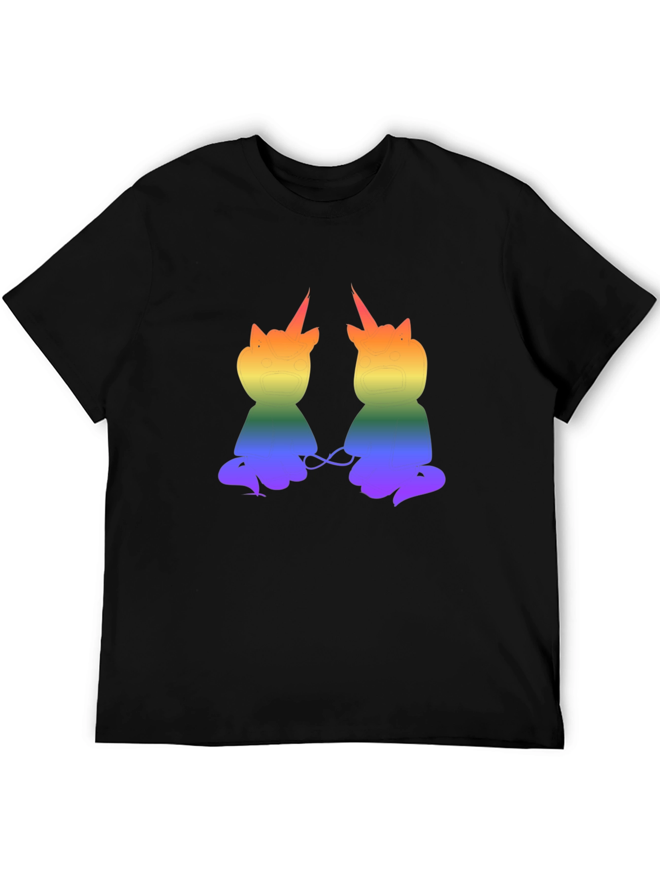 Rainbow Unicorn Cat Graphic T-Shirt