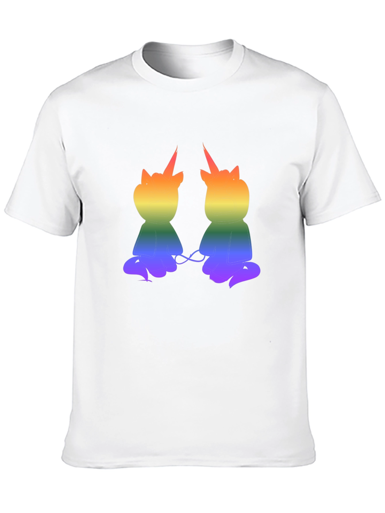 Rainbow Unicorn Cat Graphic T-Shirt