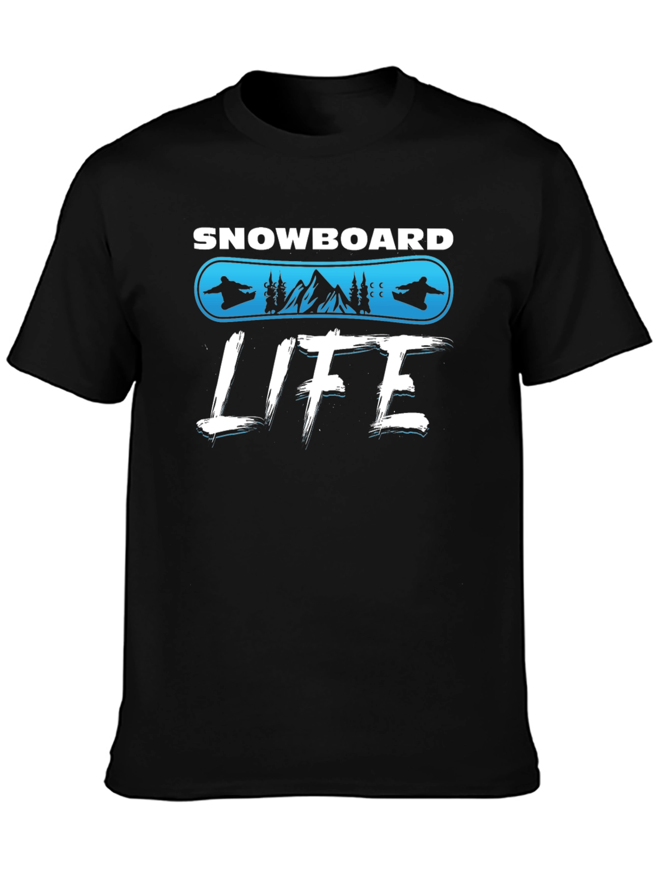 Snowboard Life Black Graphic Tee