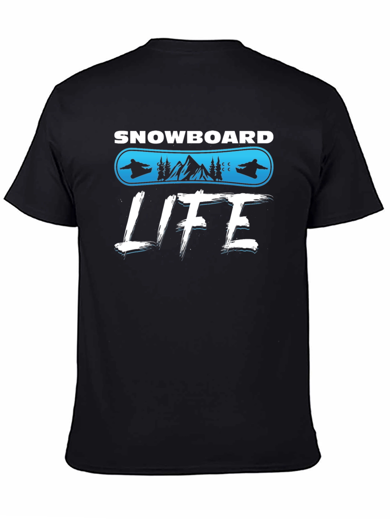 Snowboard Life Black Graphic Tee