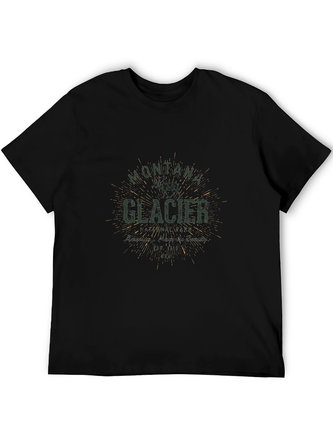 Montana & Glacier Graphic Tee - Black