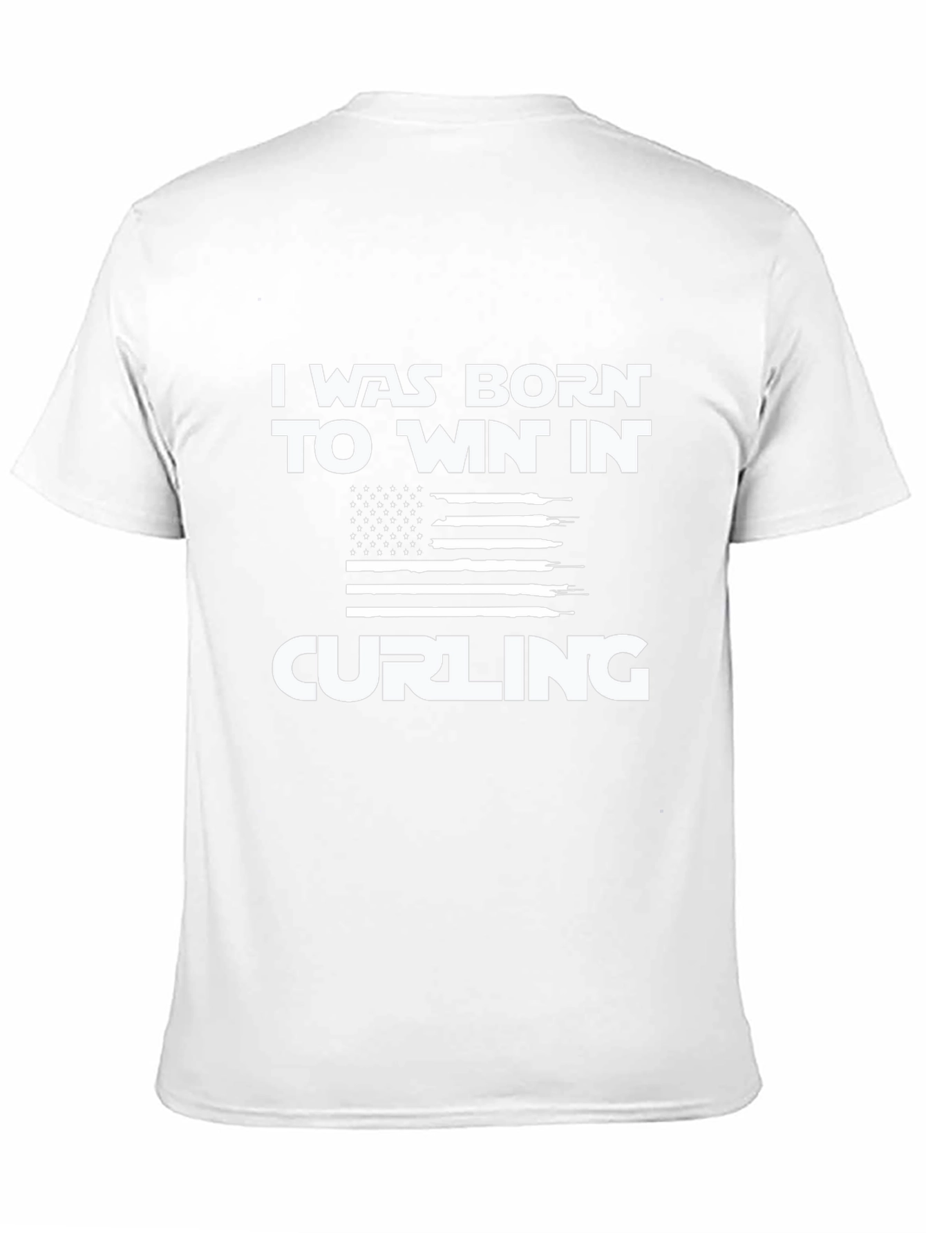 Born to Win Curling T-Shirt - Patriotic Design