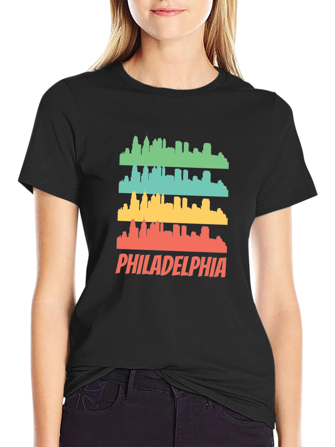 Philadelphia Skyline Mens Graphic Tee