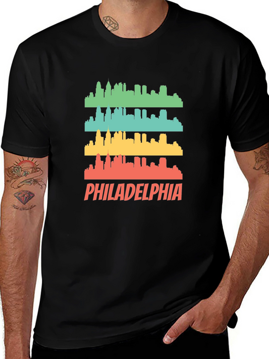 Philadelphia Skyline Mens Graphic Tee