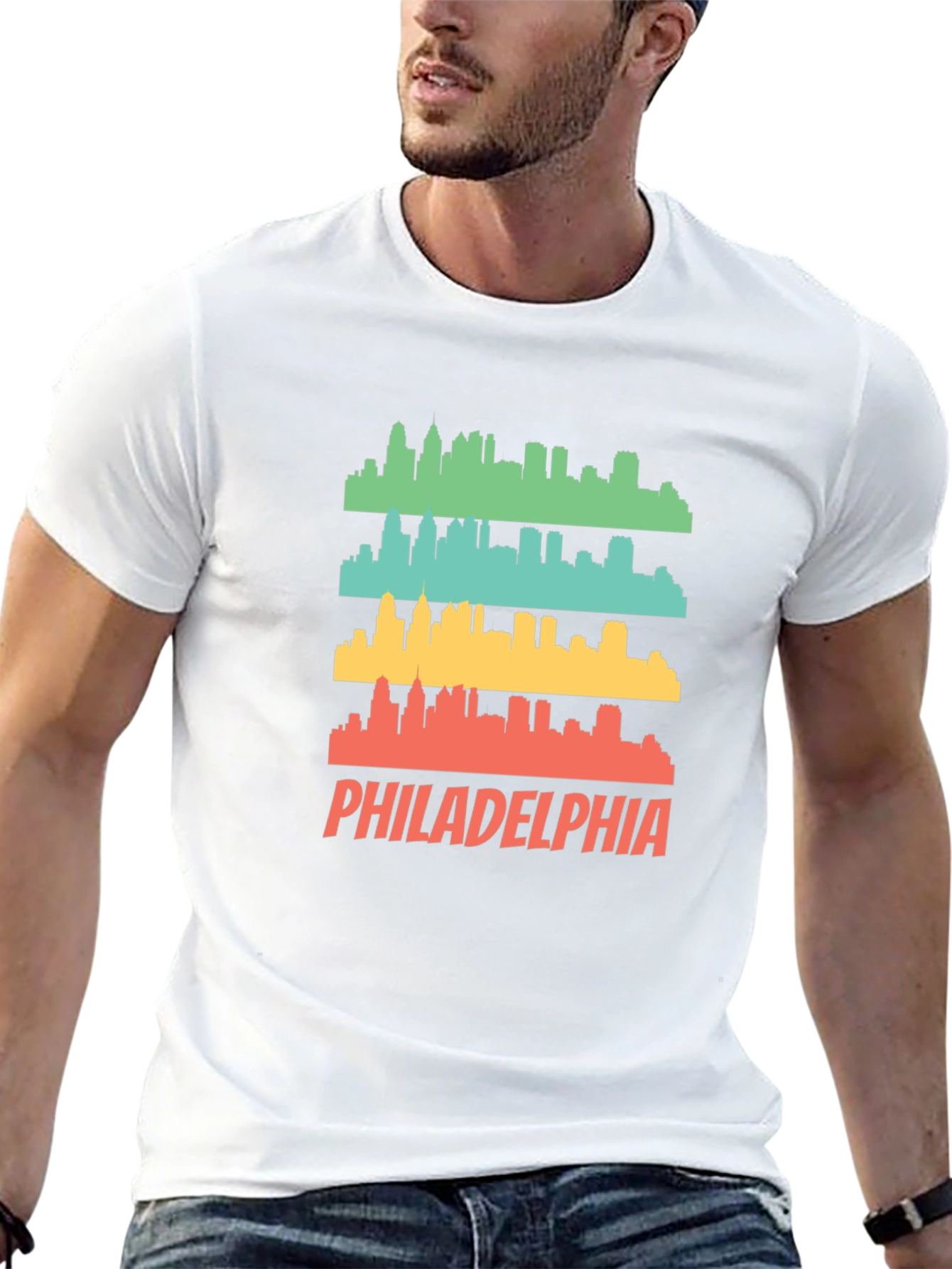Philadelphia Skyline Mens Graphic Tee