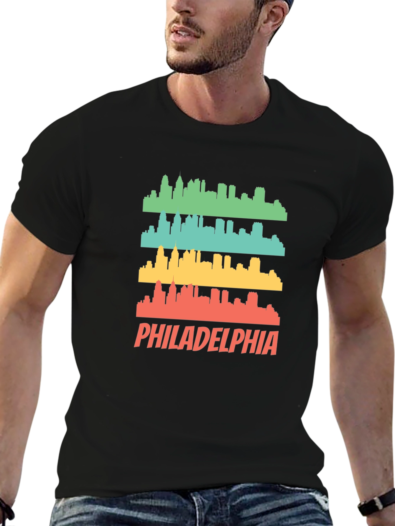 Philadelphia Skyline Mens Graphic Tee