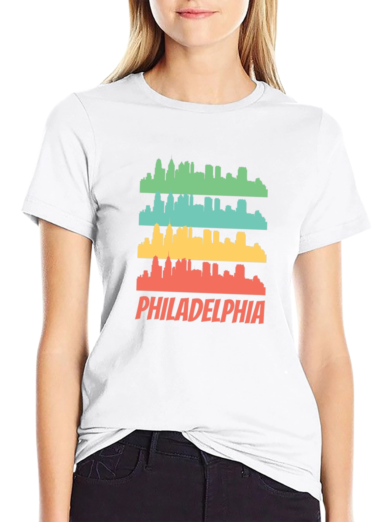 Philadelphia Skyline Mens Graphic Tee