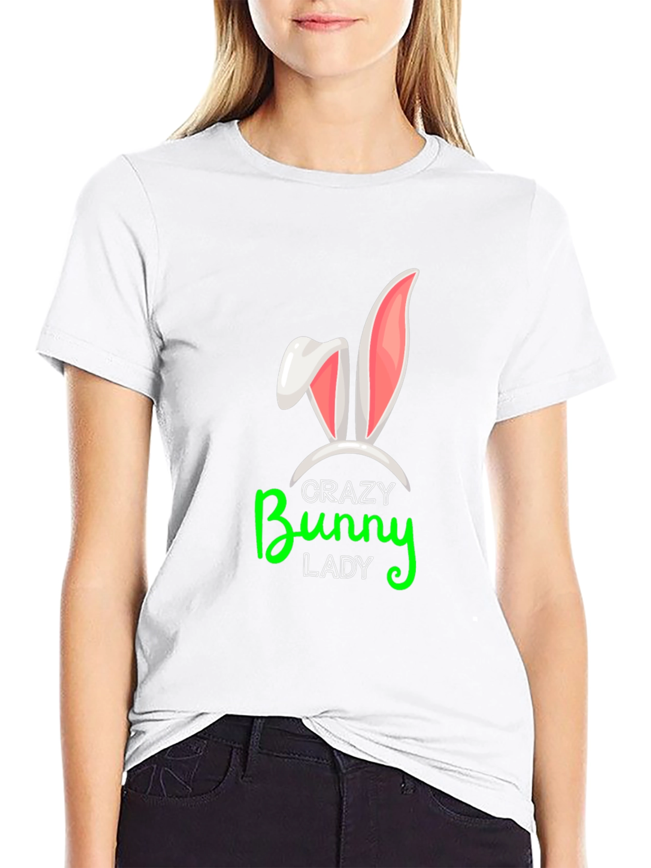 Crazy Bunny Lady Graphic Tee